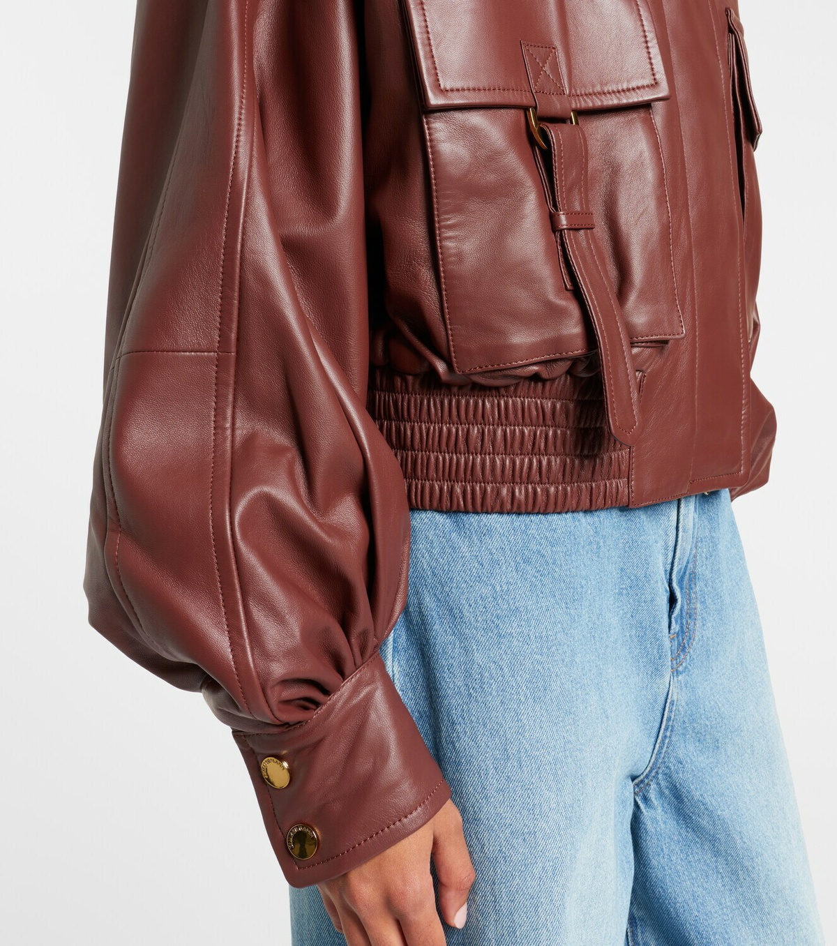 Zimmermann Hypnotic leather bomber jacket