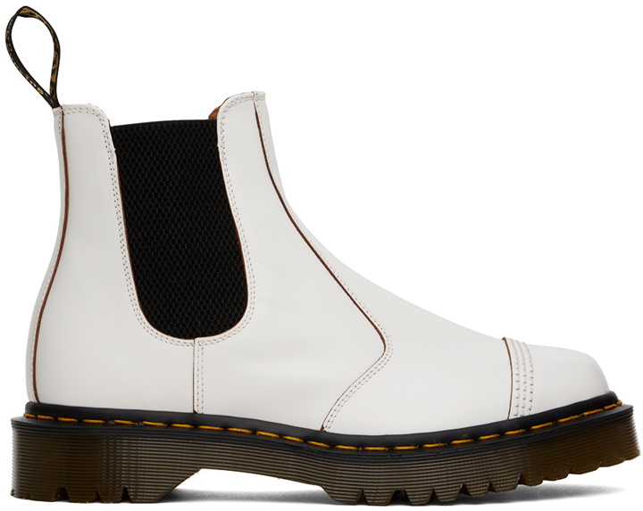 Photo: Dr. Martens White 'Made In England' 2976 Bex Chelsea Boots
