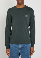 Moncler Logo Cotton T-shirt Charcoal