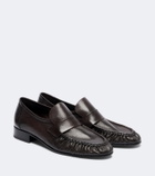 The Row Soft ruched leather loafers