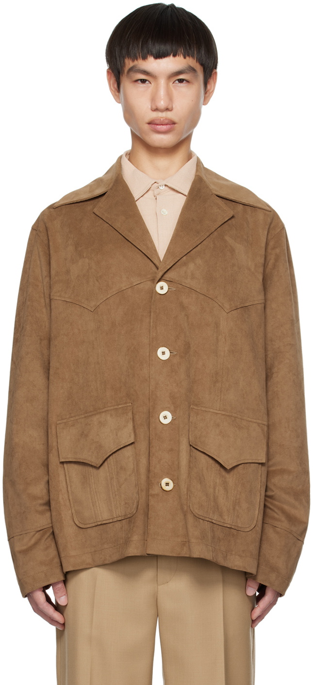 Séfr Tan Jules Faux-Suede Jacket Séfr