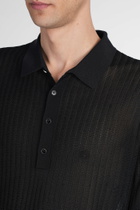 Helmut Lang Polo In Black Viscose