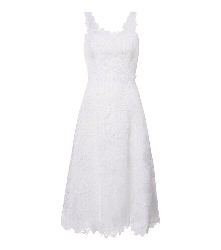 Photo: Carolina Herrera Floral guipure lace midi dress