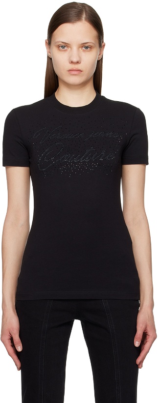 Photo: Versace Jeans Couture Black Crystal-Cut T-Shirt