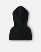 Pinko Ribbed Balaclava Beanie Dark Grey