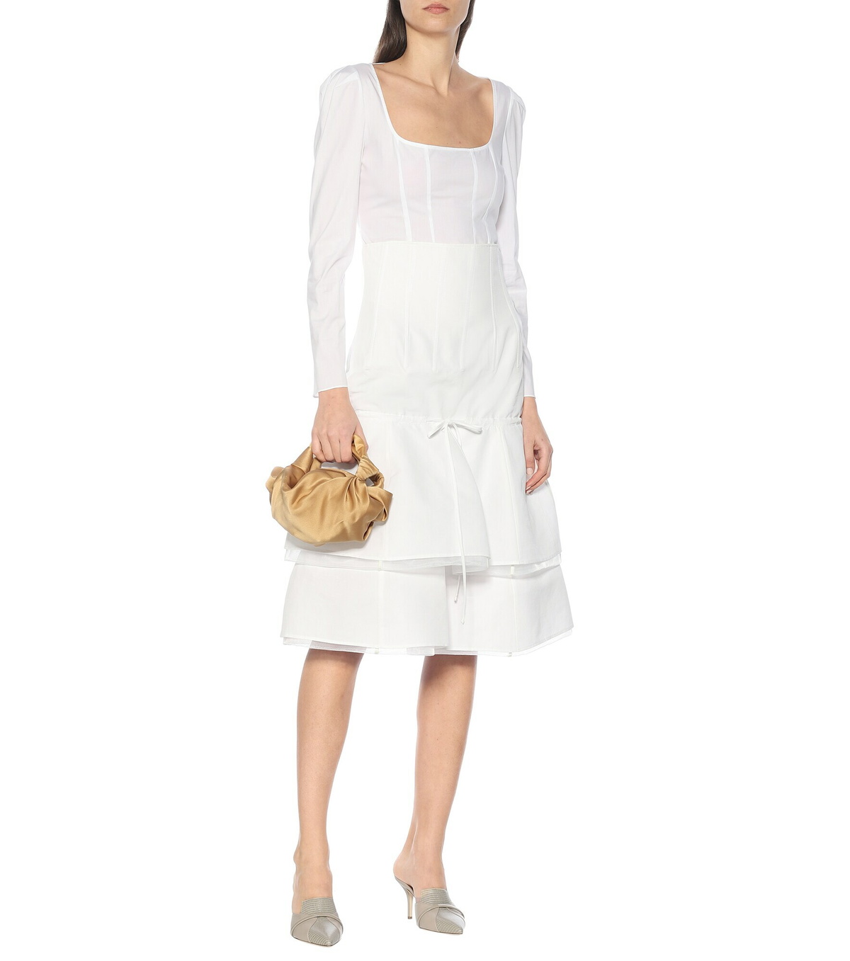 Brock Collection - Quercetto cotton-blend midi skirt