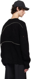 HELIOT EMIL Black Distressed Sweater