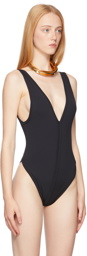 Vejas Black Maillot One-Piece Swimsuit
