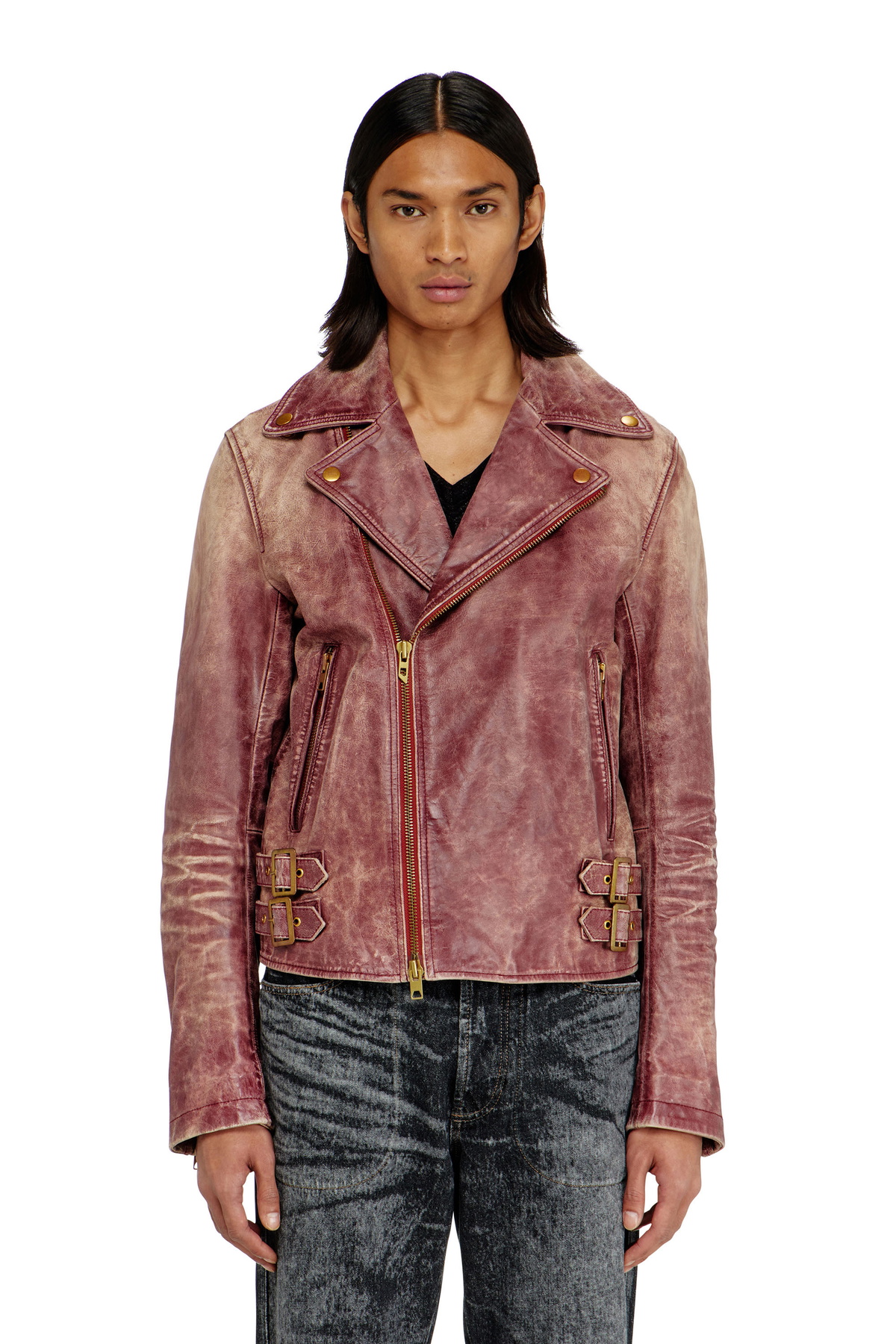 Diesel Black J-Antil Faux-Leather Jacket Diesel