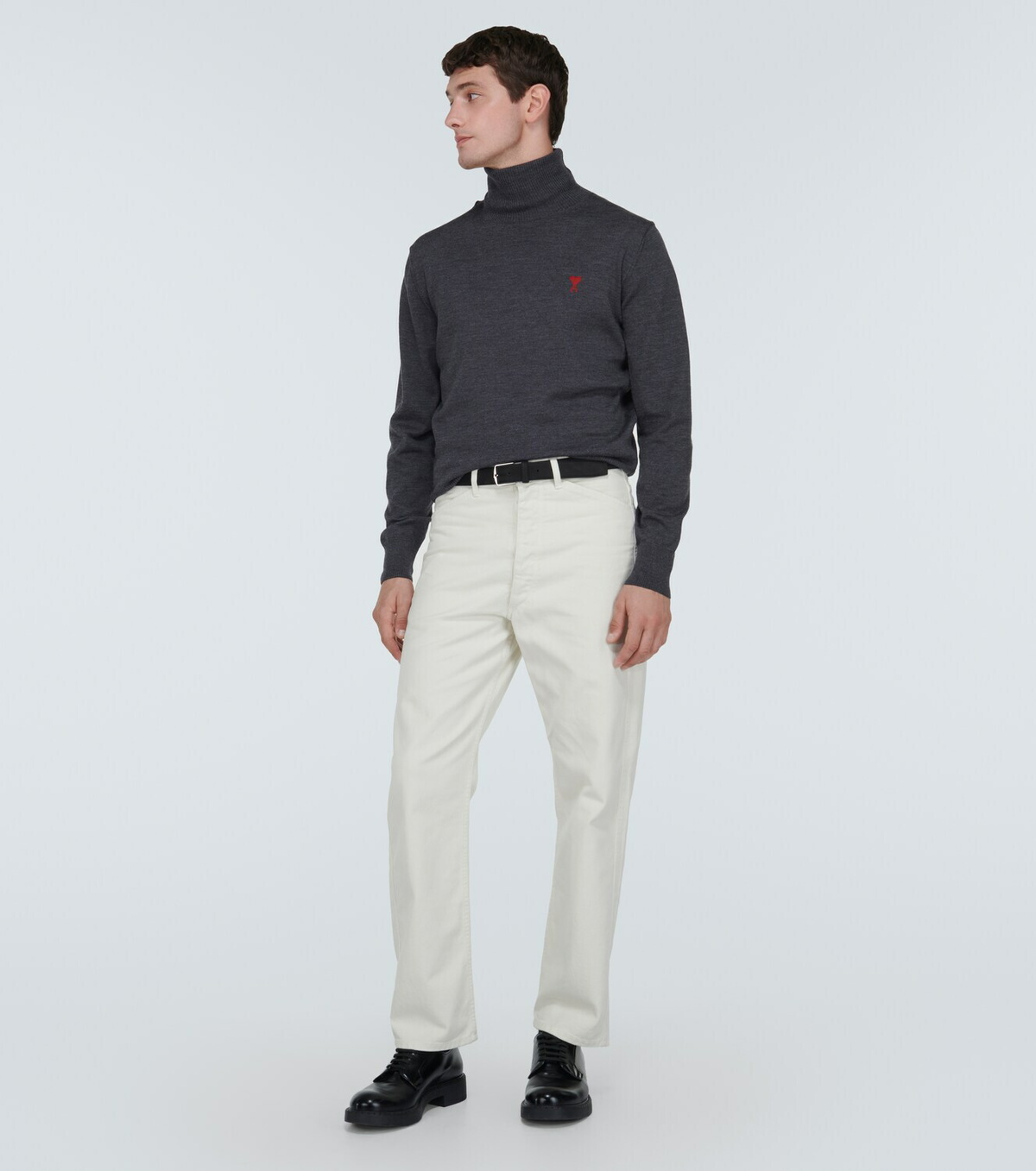 Ami Paris Ami de Cœur wool turtleneck sweater