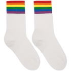 Burberry White Rainbow Short Socks