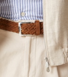 Kiton Woven suede belt