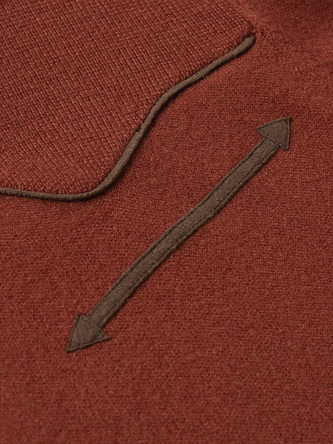 Guest In Residence - Western Felt-Trimmed Cashmere Shirt - Orange