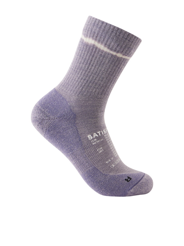 Photo: Satisfy - Stretch Merino Wool-Blend Socks - Purple
