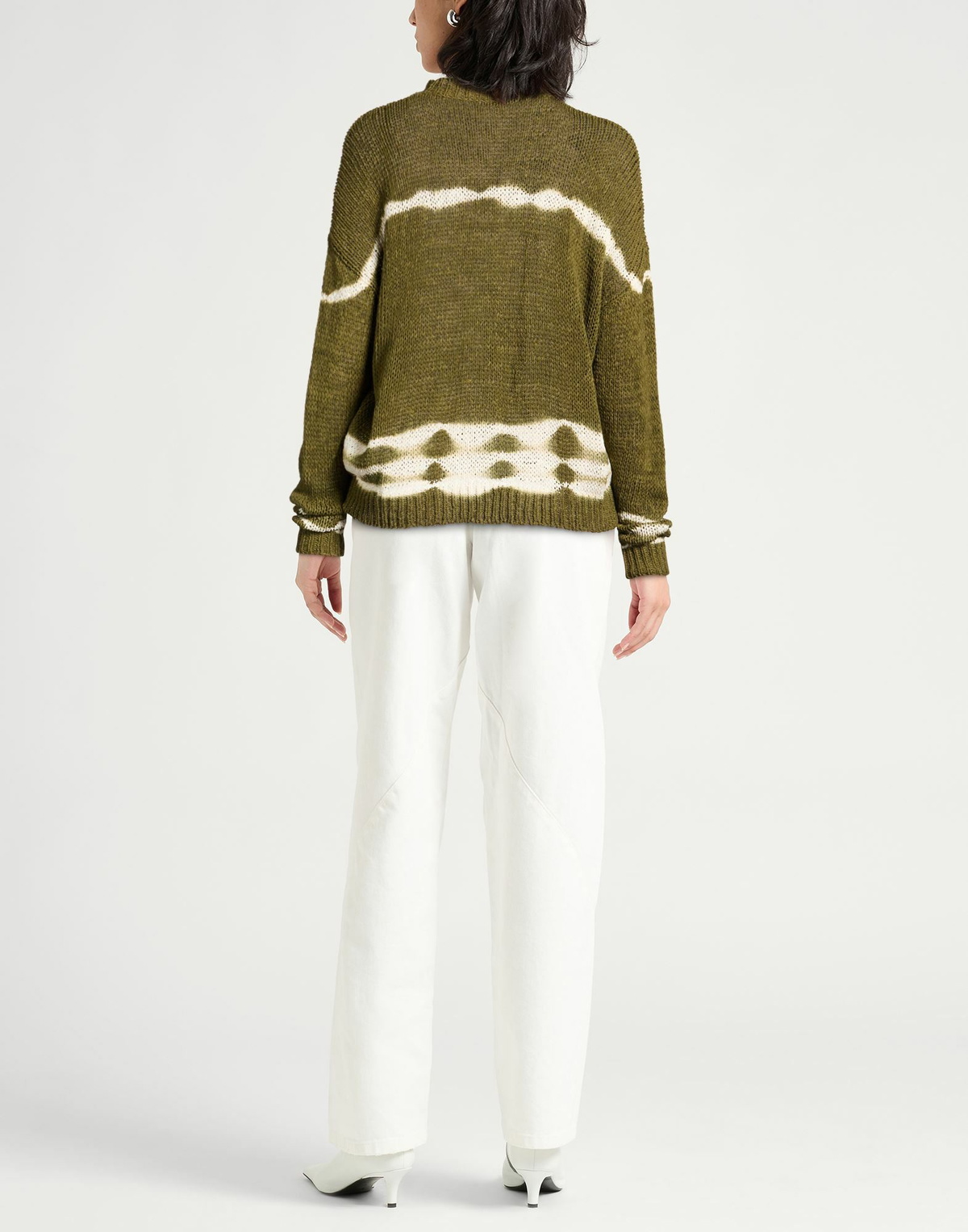 Roberto Collina Womens Sweater Military in Green