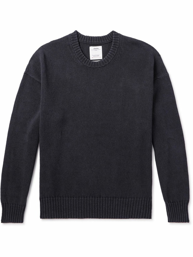 Photo: Visvim - Jumbo Cotton and Linen-Blend Sweater - Black