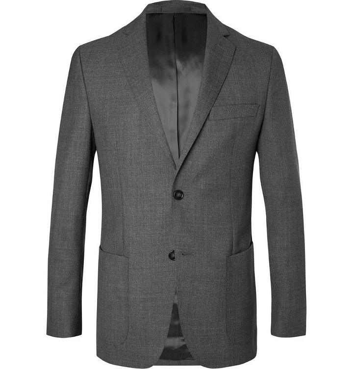 Photo: Officine Generale - Grey 375 Slim-Fit Unstructured Wool Suit Jacket - Men - Gray
