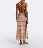 Missoni One-shoulder lamé maxi dress