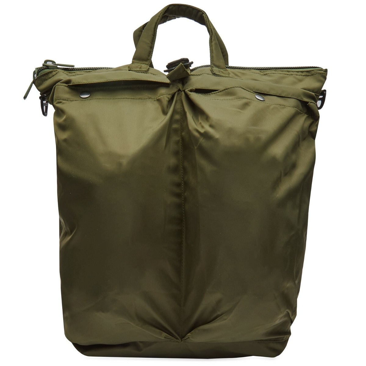 F/CE. Men's RECYCLED TWILL HELMET BAG in Olive F/CE.