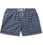 Club Monaco - Arlen Slim-Fit Short-Length Printed Swim Shorts - Blue