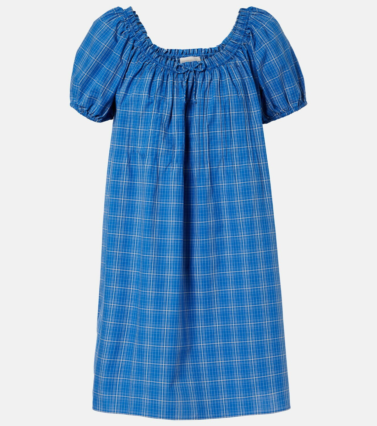 Faithfull Costa plaid cotton minidress