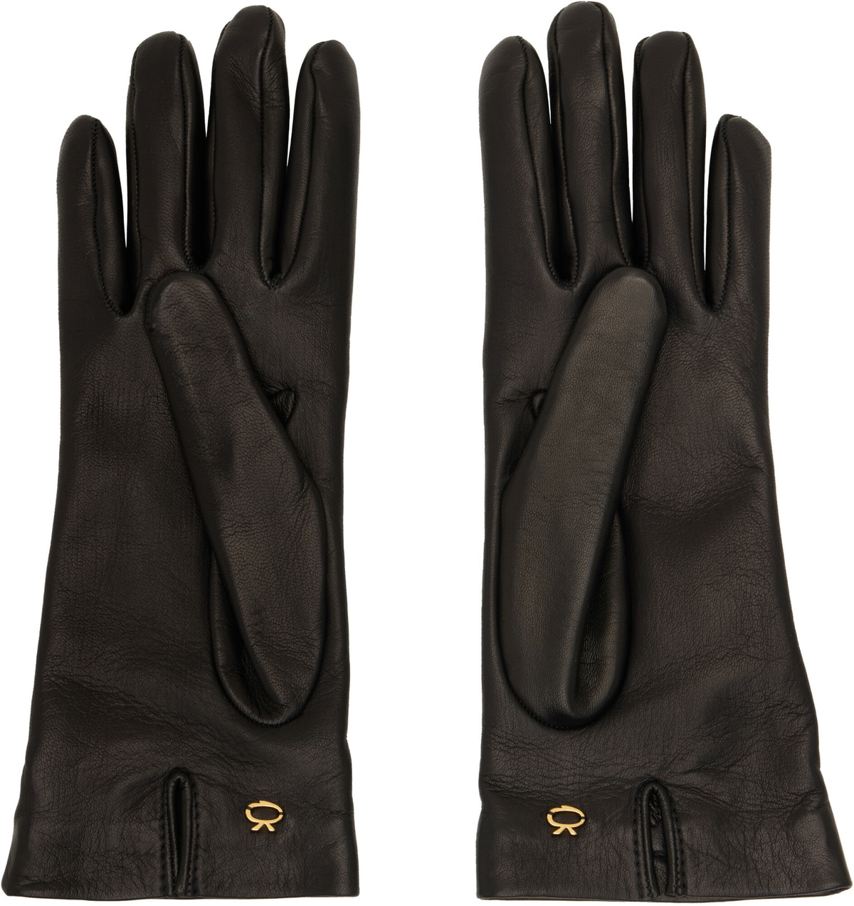 Gianvito Rossi Black Nappa Lux Gloves