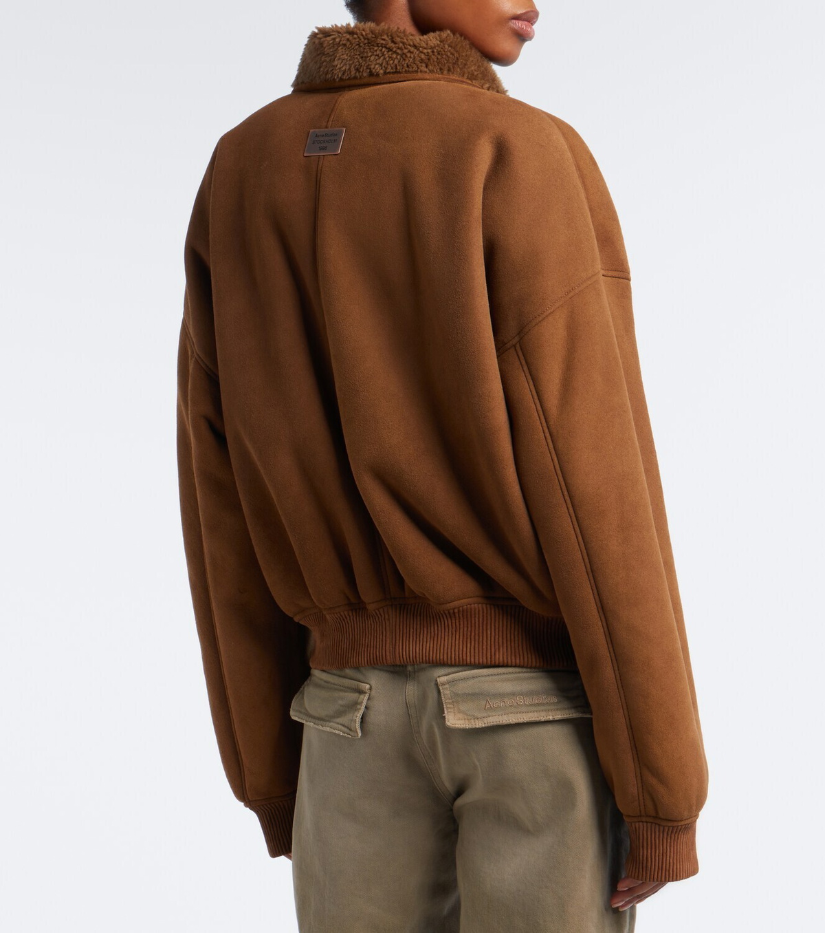Acne Studios Shearling-lined suede bomber jacket