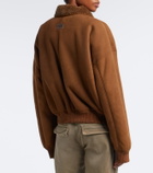 Acne Studios Shearling-lined suede bomber jacket