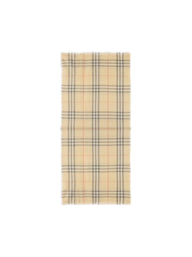 Photo: Burberry Checked Frayed-edge Scarf