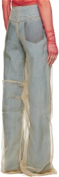 Christopher Esber Blue Parchment Jeans