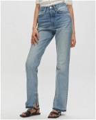 Re/Done 70 S High Rise Skinny Boot Blue - Womens - Jeans