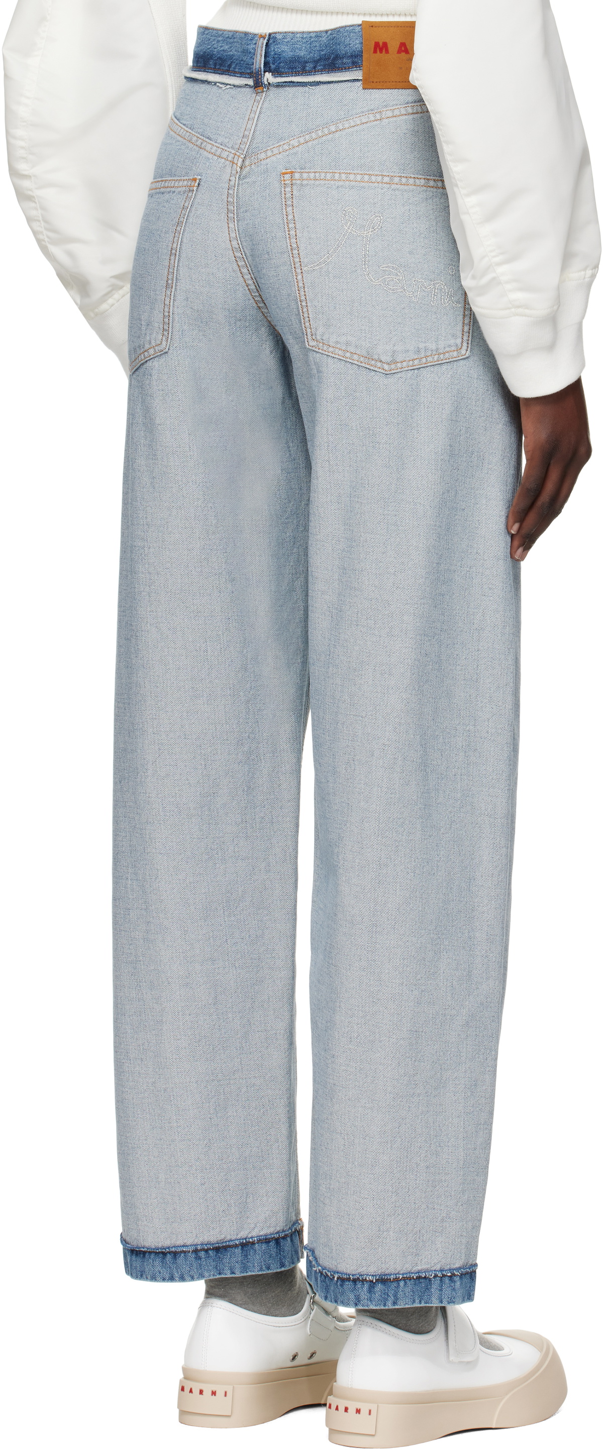 『MARNI 』インディゴ キャロットフィット ジーンズ Marni Indigo Inside-Out Carrot-Fit Jeans Marni