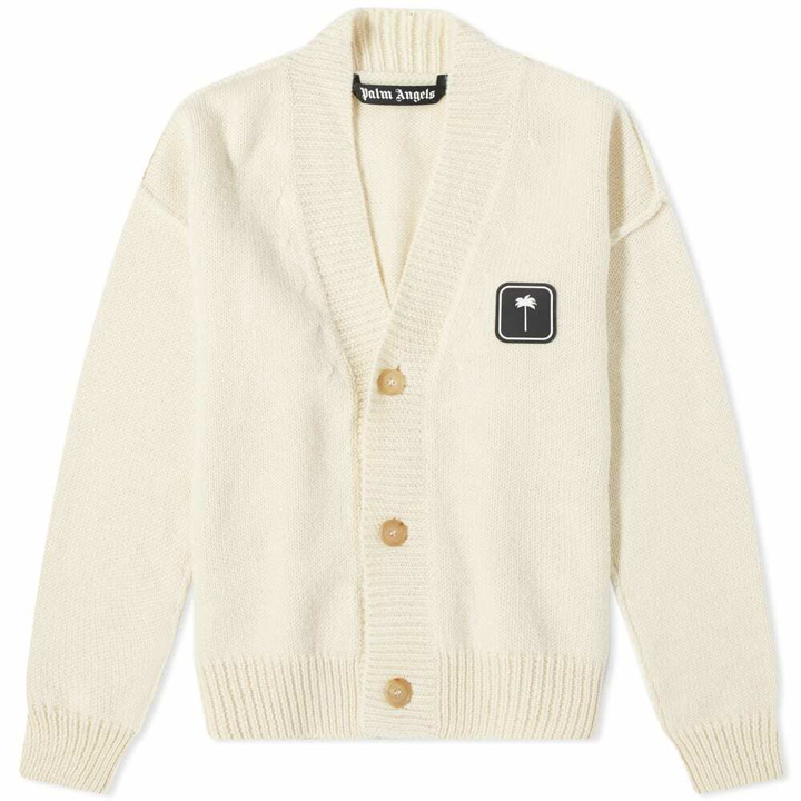 Photo: Palm Angels Men's Patch Logo Cardigan in White