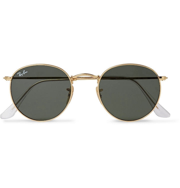 Photo: Ray-Ban - Round-Frame Gold-Tone Sunglasses - Gold