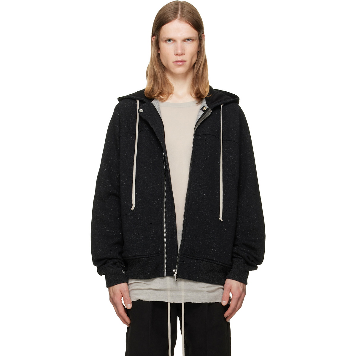 Rick Owens Black Tower Windbreaker Hoodie