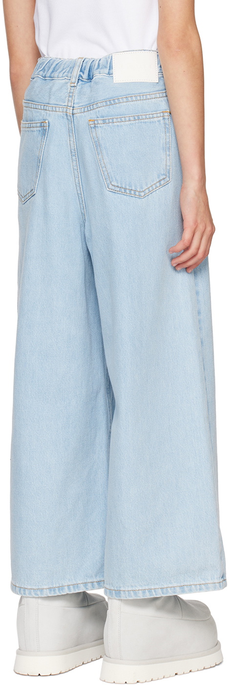MM6 Maison Margiela Kids Blue Drawstring Jeans