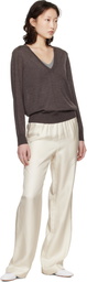 Loulou de Saison Brown Julio LDS Fluid Cashmere Sweater