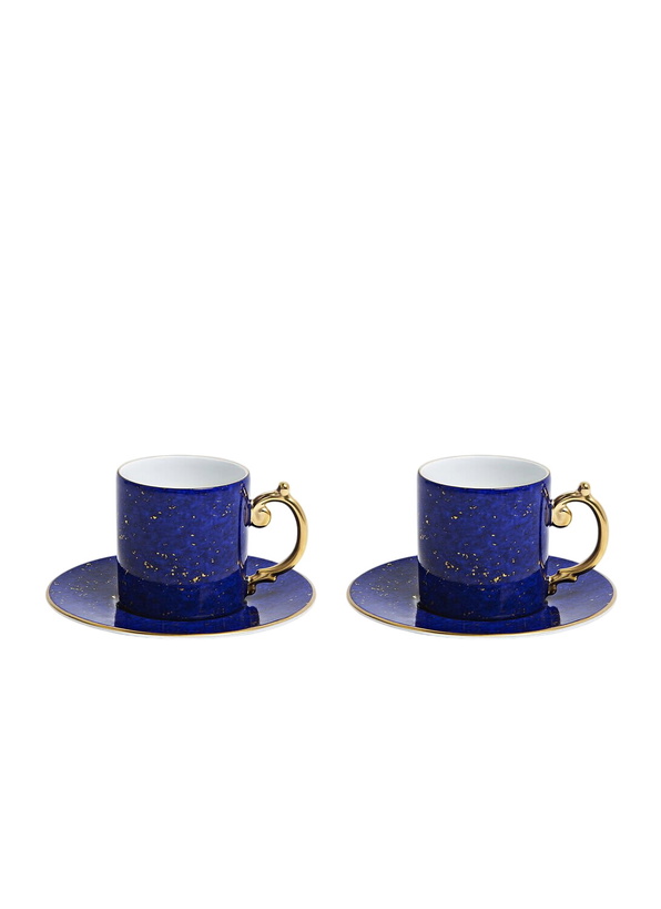 Photo: L'Objet Set Of Two Lapis Espresso Cups And Saucers