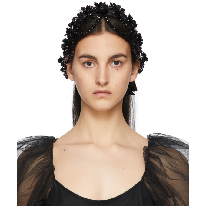 Simone Rocha Black Beaded Headpiece Simone Rocha