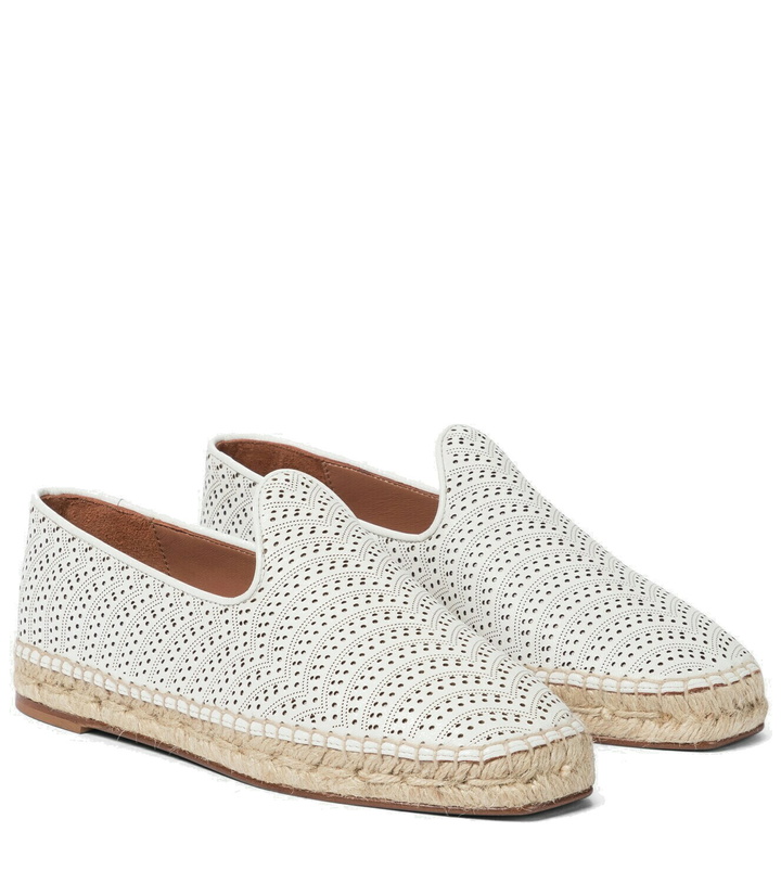 Photo: Alaïa Laser-cut leather espadrilles
