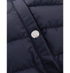 Moncler - Striped Quilted Shell Down Jacket - Blue