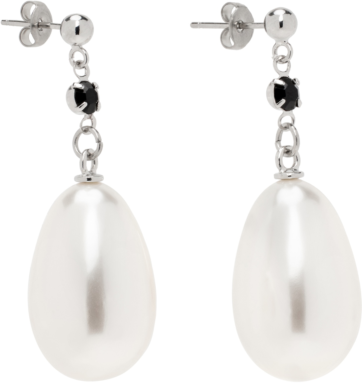 KIMHĒKIM Silver Pearl Earrings
