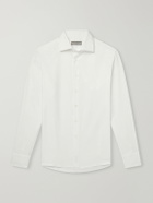Canali - Cotton-Herringbone Shirt - White