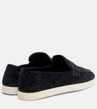 Tory Burch Double T suede loafers