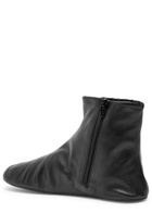 The Row Stella Shearling-lined Leather Ankle Boots Black