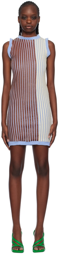 Photo: Stanley Raffington SSENSE Exclusive Off-White & Brown Minidress