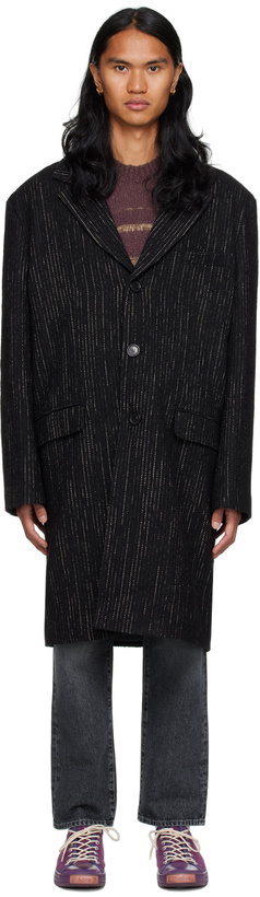 Photo: Acne Studios Black Single-Breasted Coat