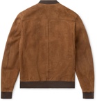 The Row - Suede Bomber Jacket - Brown