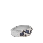 The Ouze Men's Mixed Sapphire Cluster Band Ring in Silver/Sapphire