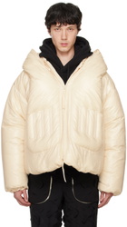 Juntae Kim Off-White Quilted Spiral Down Jacket